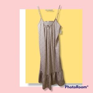 Taupe Polka Dot Keyhole Dress by Soprano